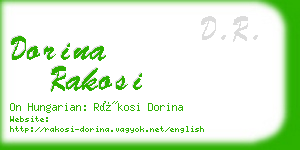 dorina rakosi business card